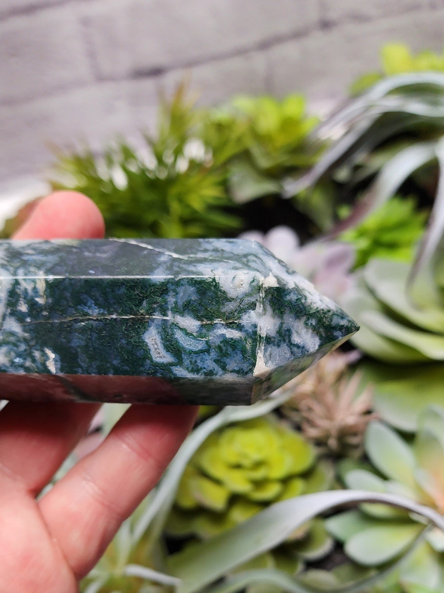 Moss Agate Wand Carving | 1834