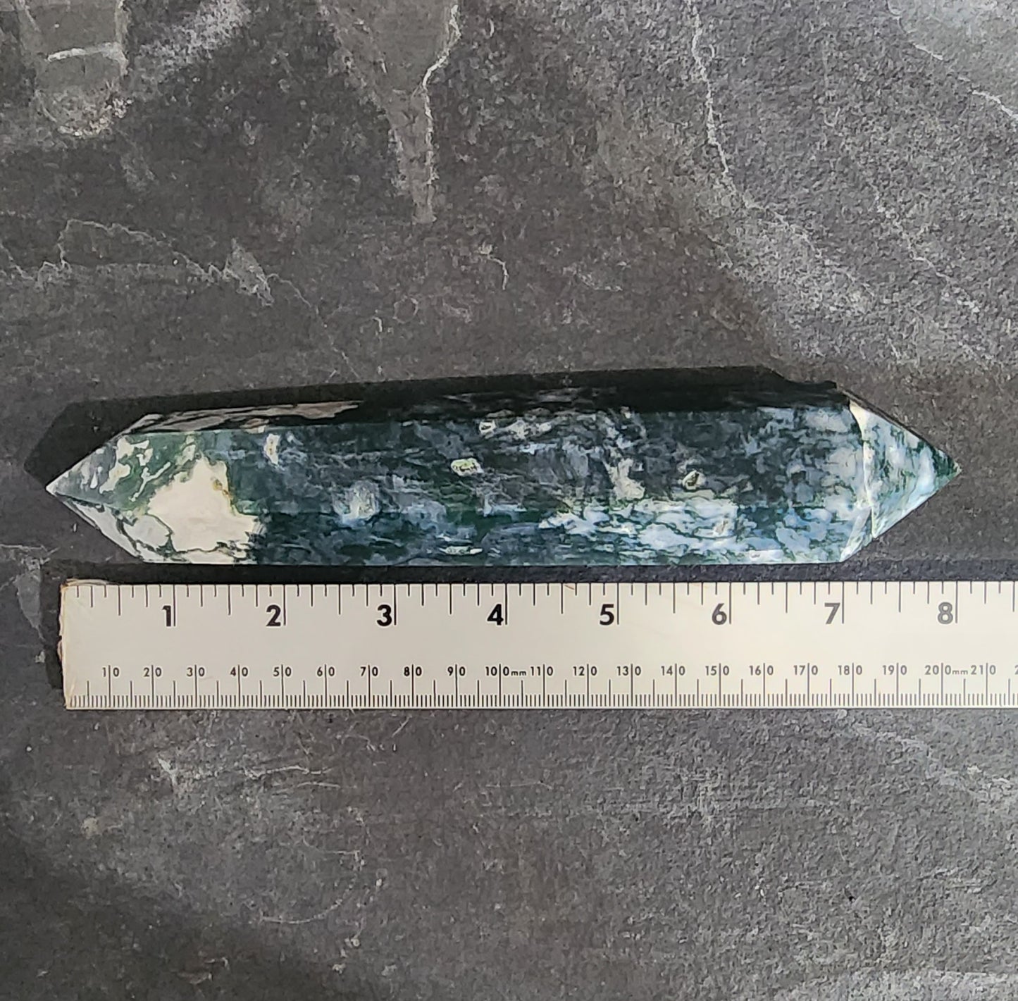 Moss Agate Wand Carving | 1834