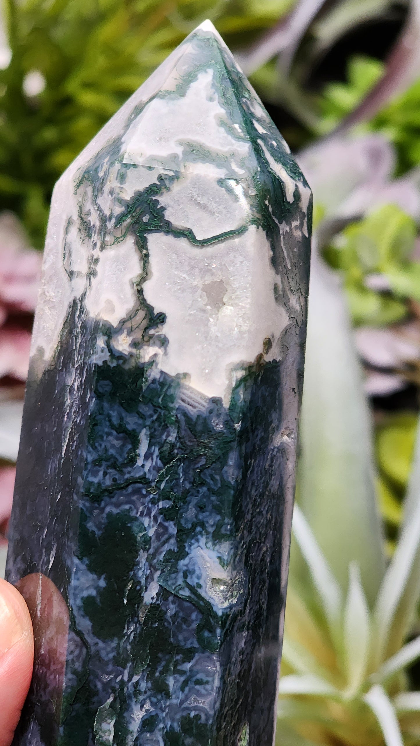 Moss Agate Wand Carving | 1834