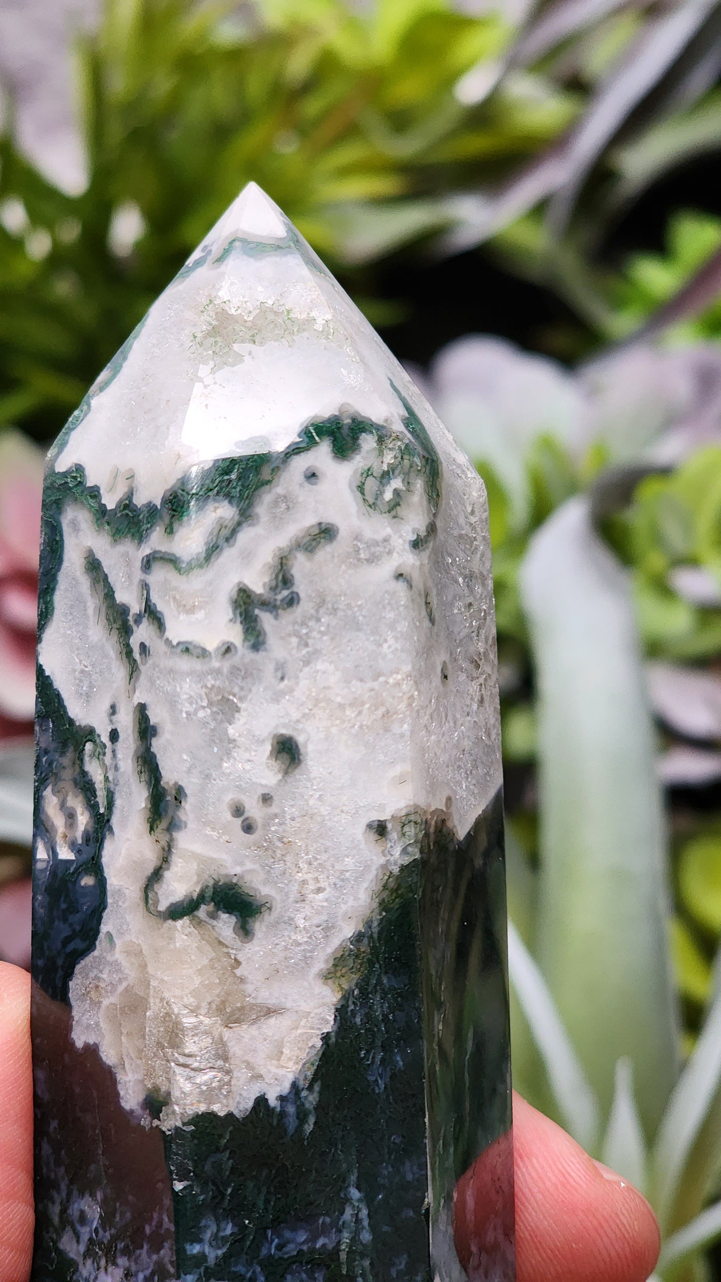 Moss Agate Wand Carving | 1834