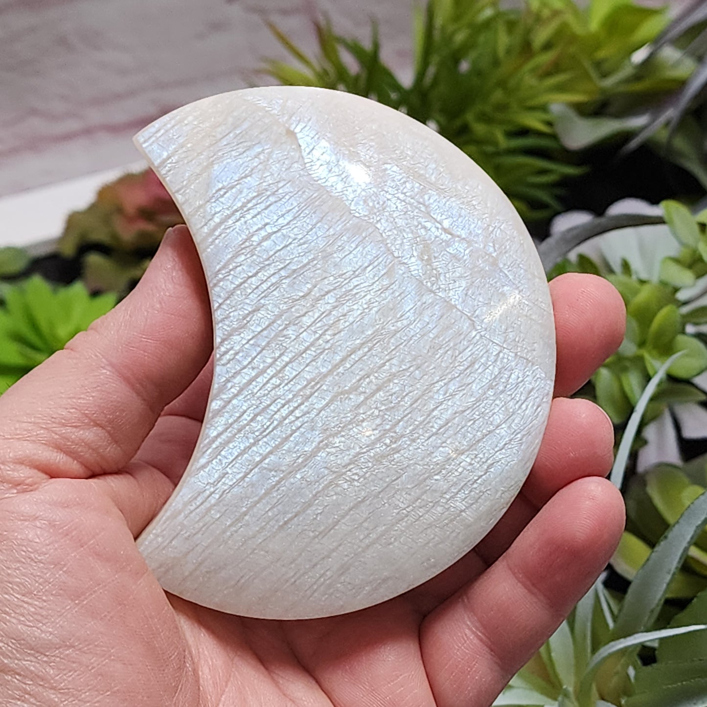 Moonstone Moon Carving | 2303
