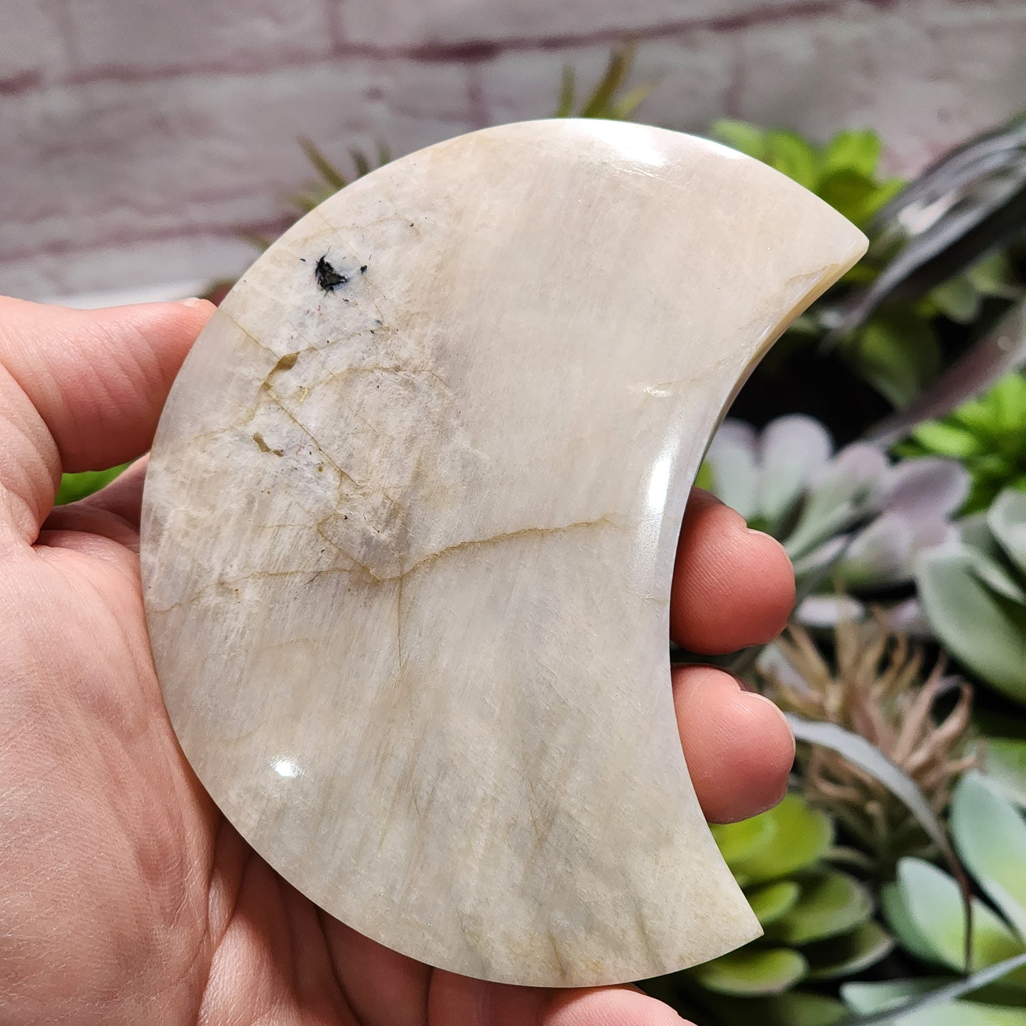 Moonstone Moon Carving | 2305