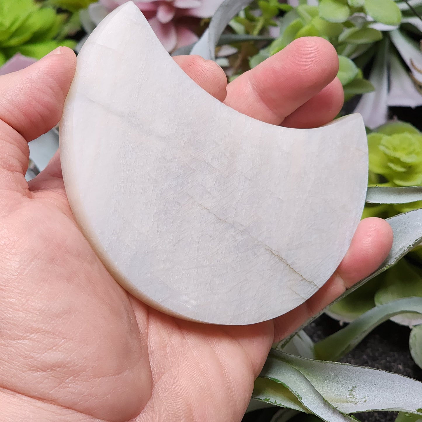 Moonstone Moon Carving | 2306
