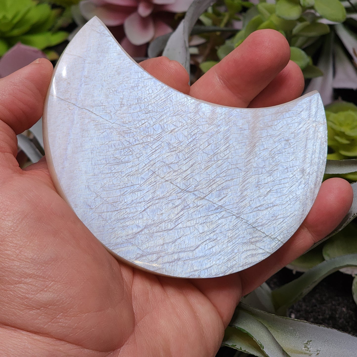 Moonstone Moon Carving | 2306