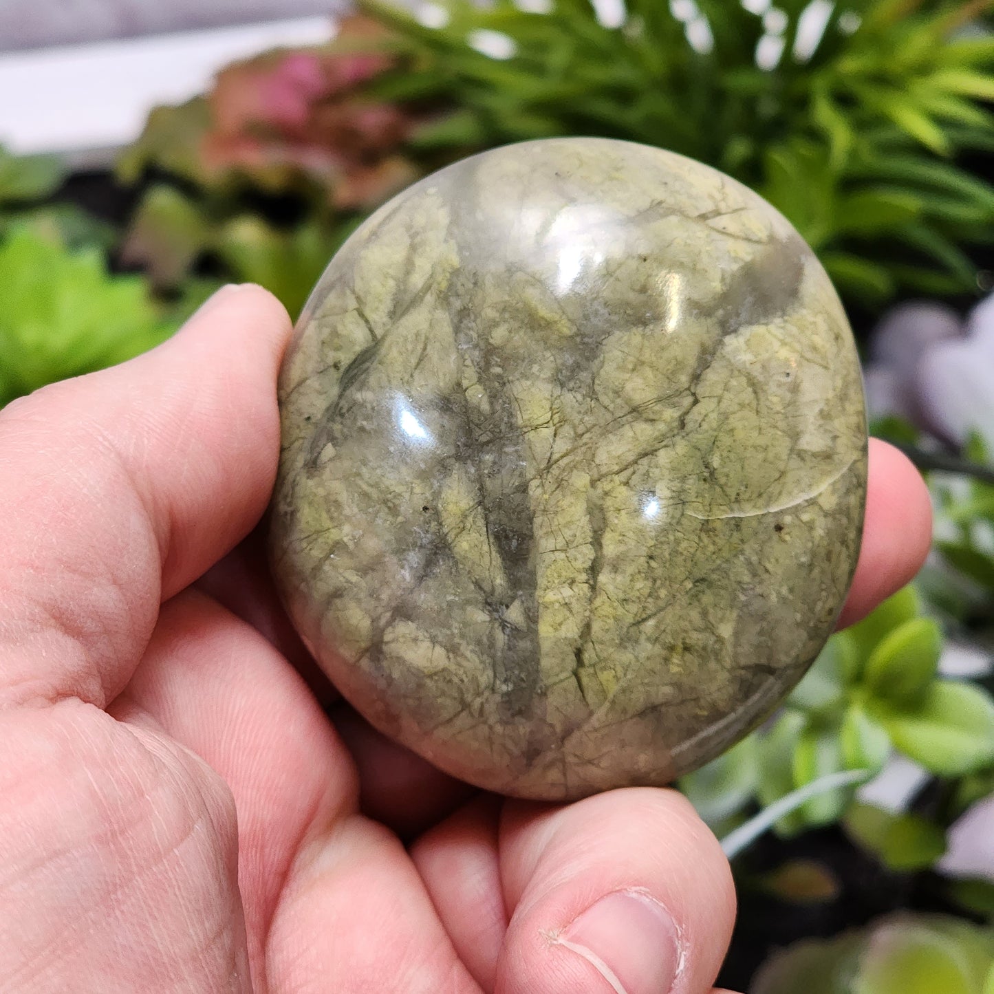 Green Quartz Palmstone | 2336