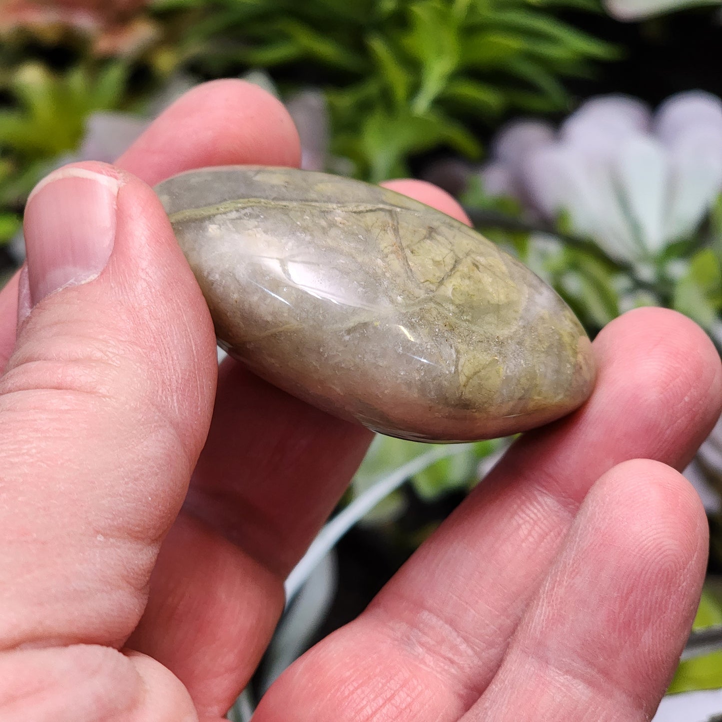 Green Quartz Palmstone | 2332