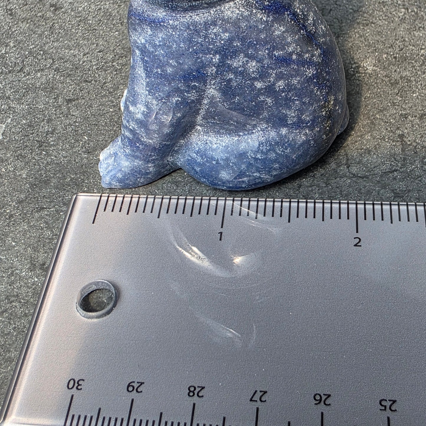 Blue Goldstone Dog Carving | 1087