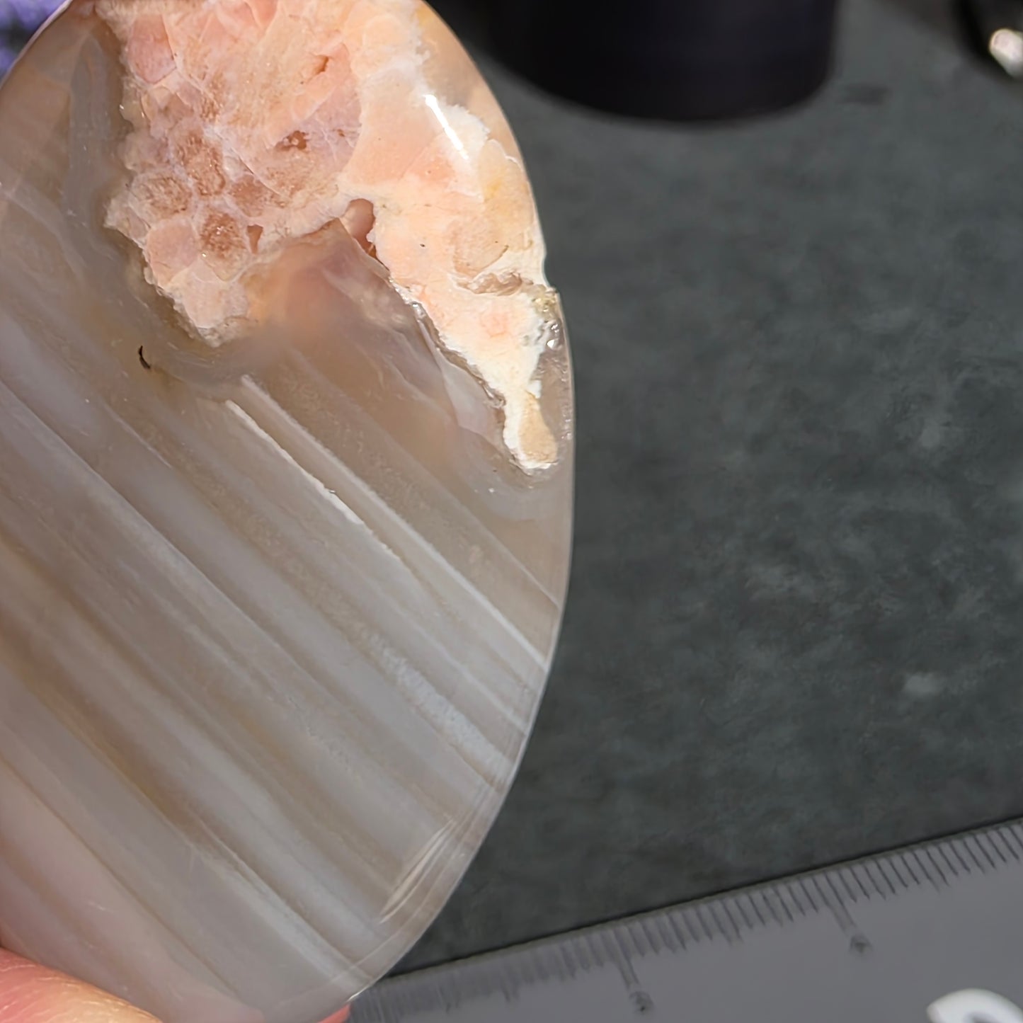 Flower Agate Palmstone | 1808