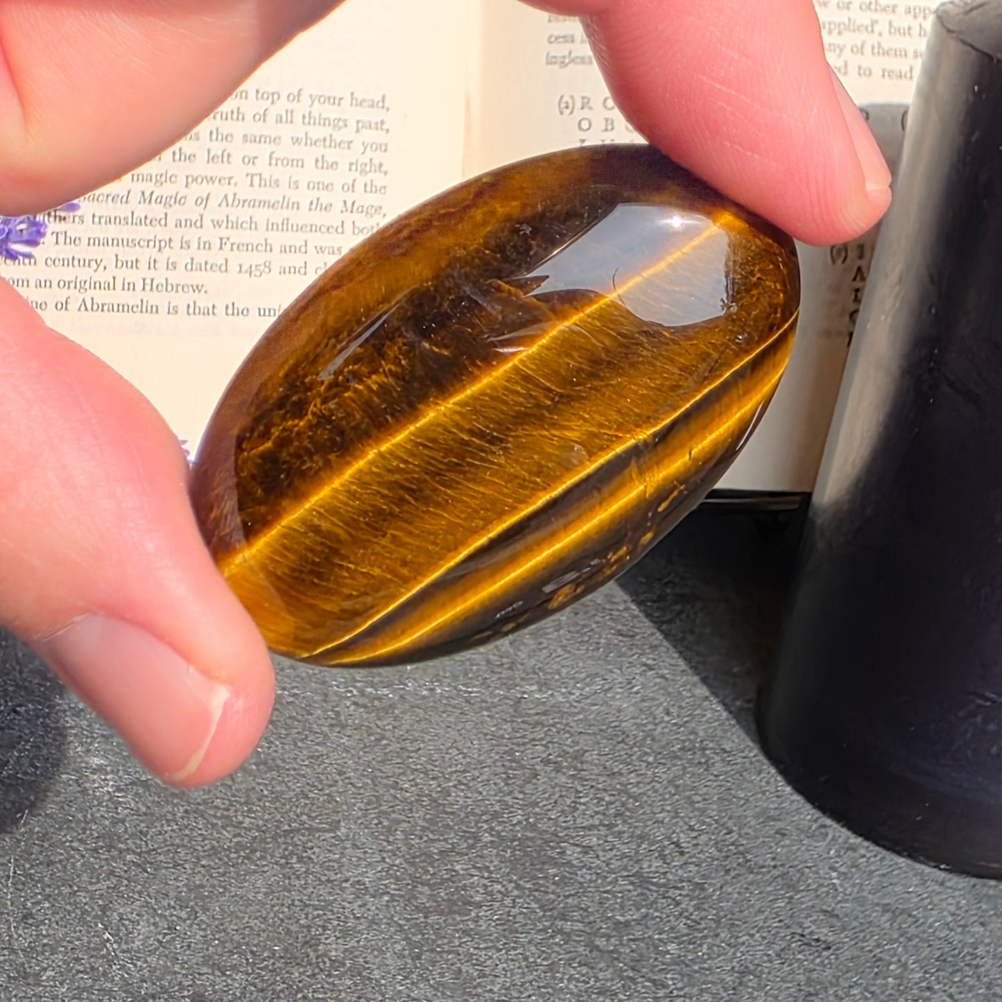 Tiger's Eye Palmstone | 1736