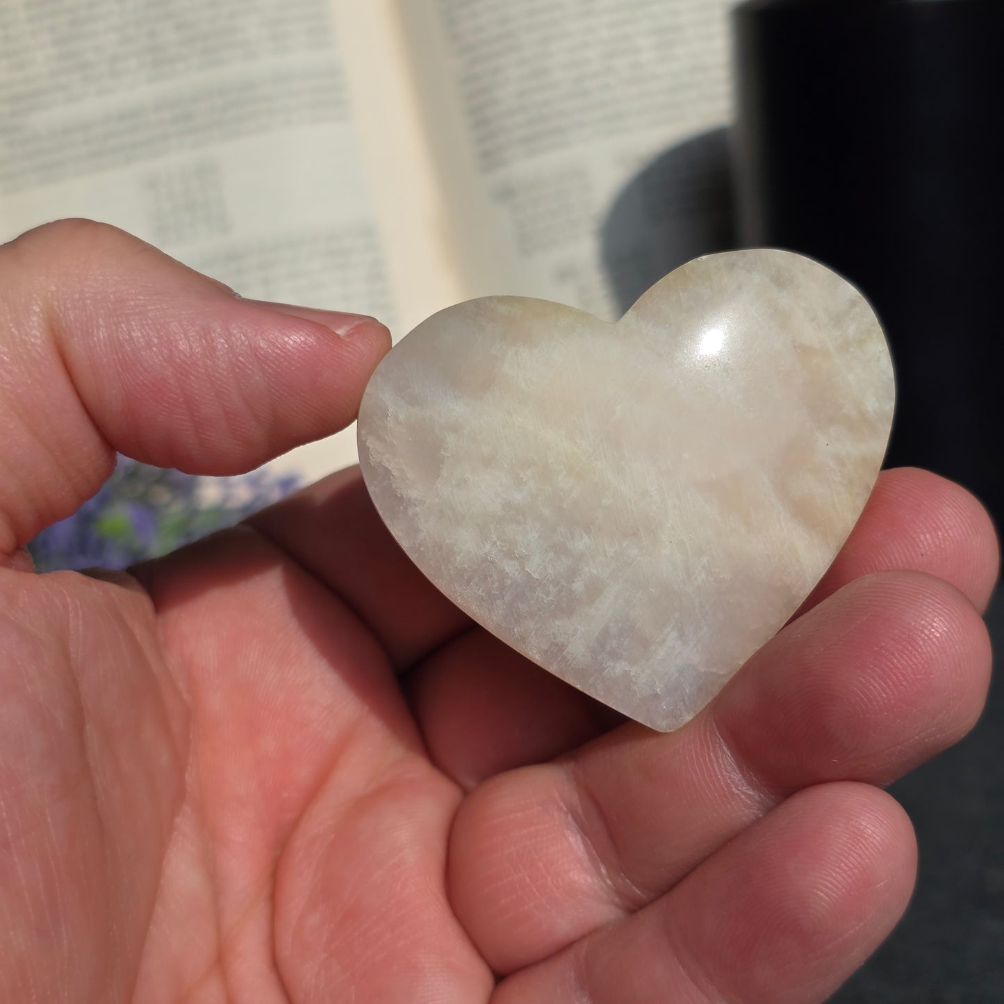 Moonstone Heart Carving | 1473
