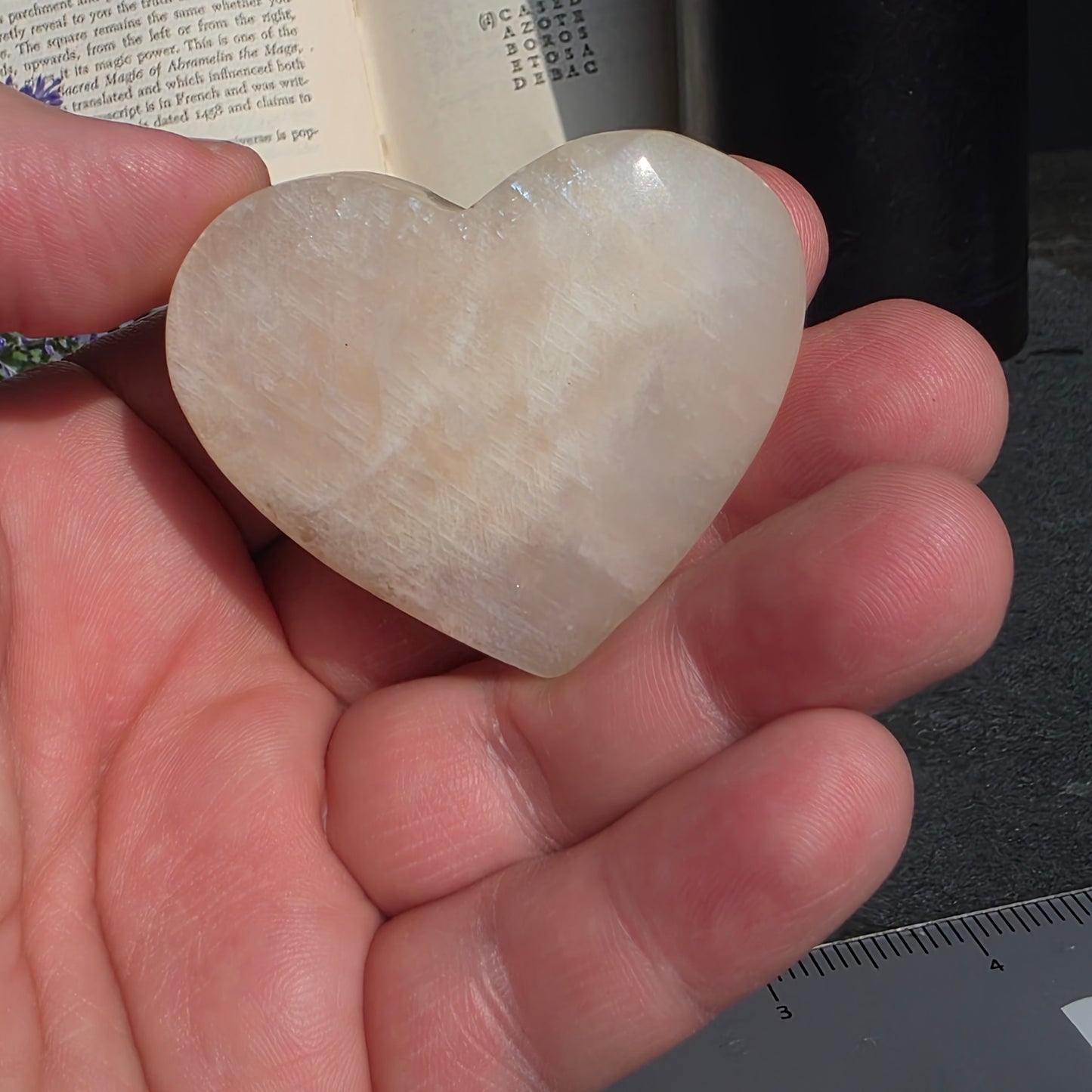 Moonstone Heart Carving | 1473