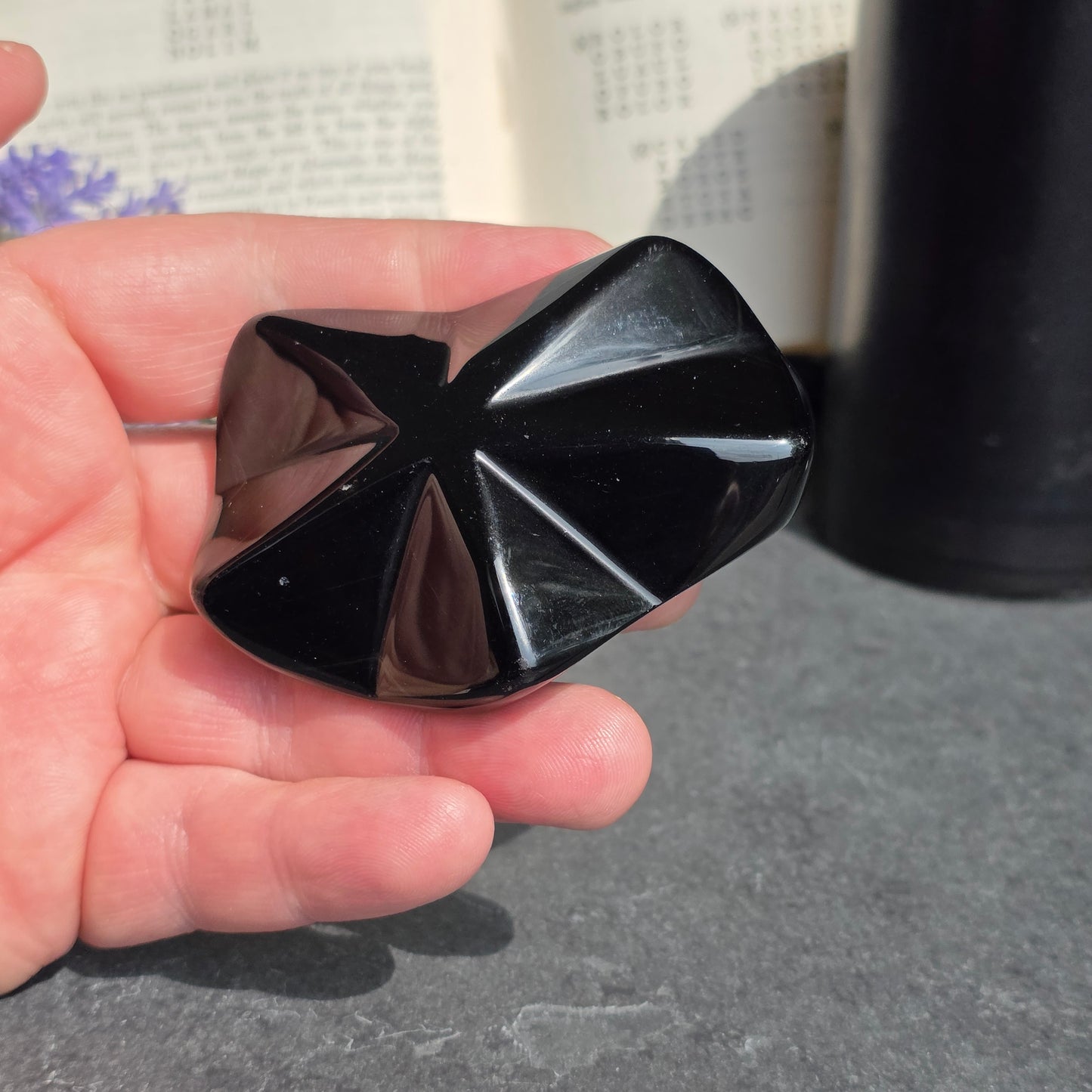 Rainbow Obsidian Star Carving | 1917