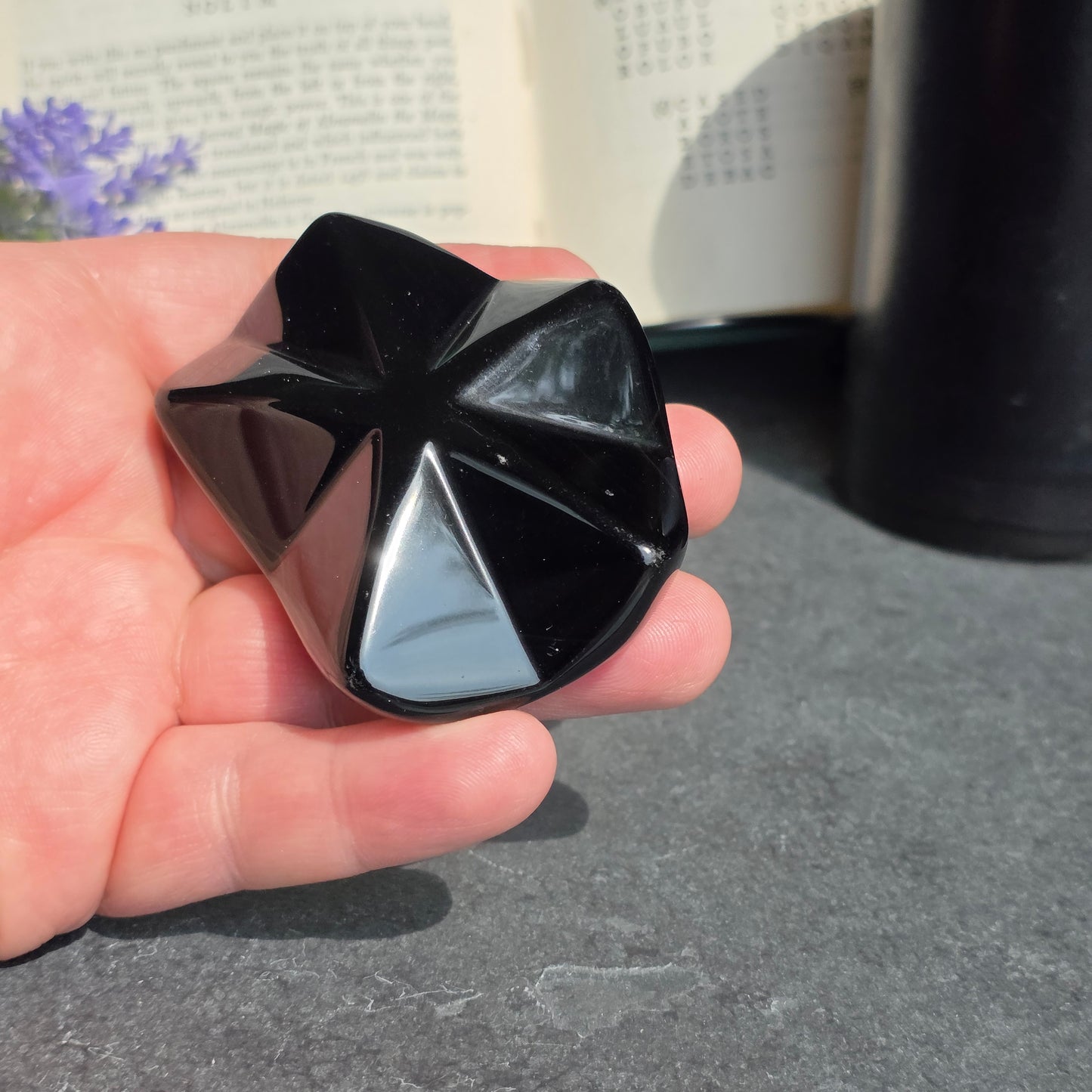 Rainbow Obsidian Star Carving | 1917