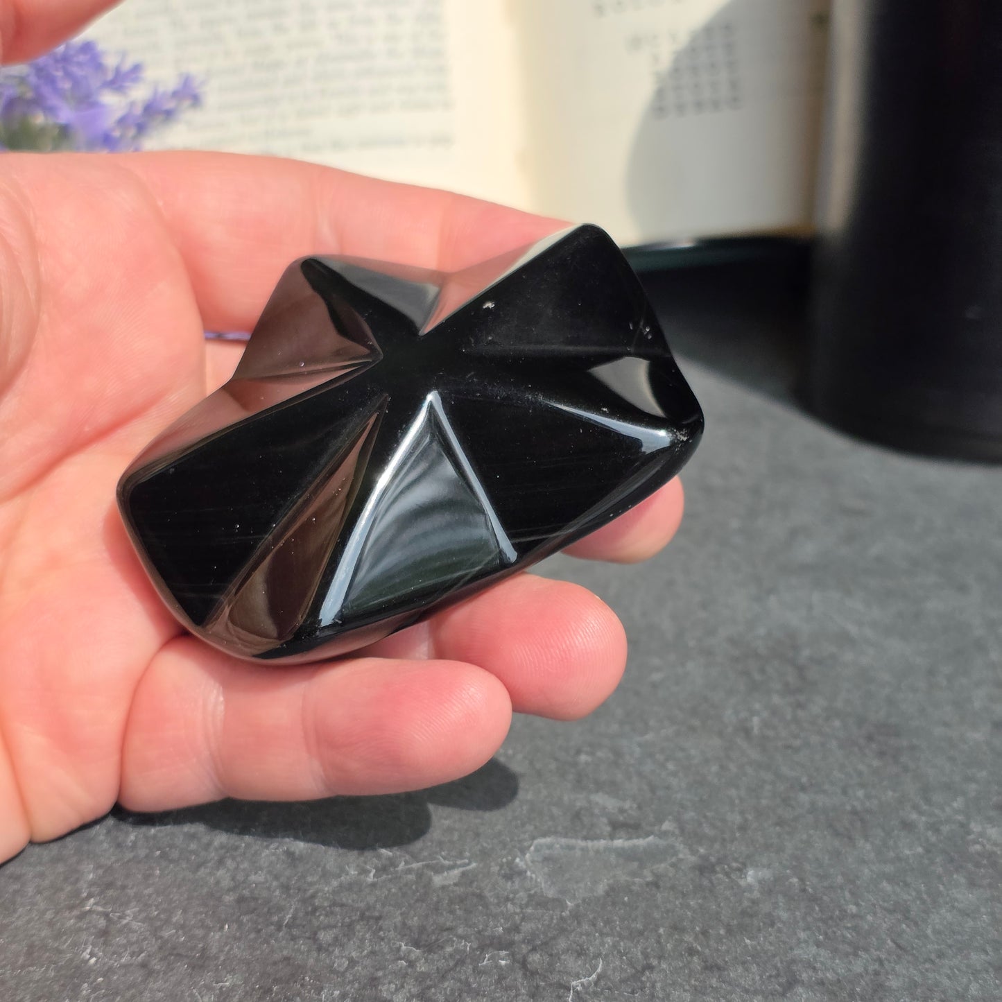 Rainbow Obsidian Star Carving | 1917