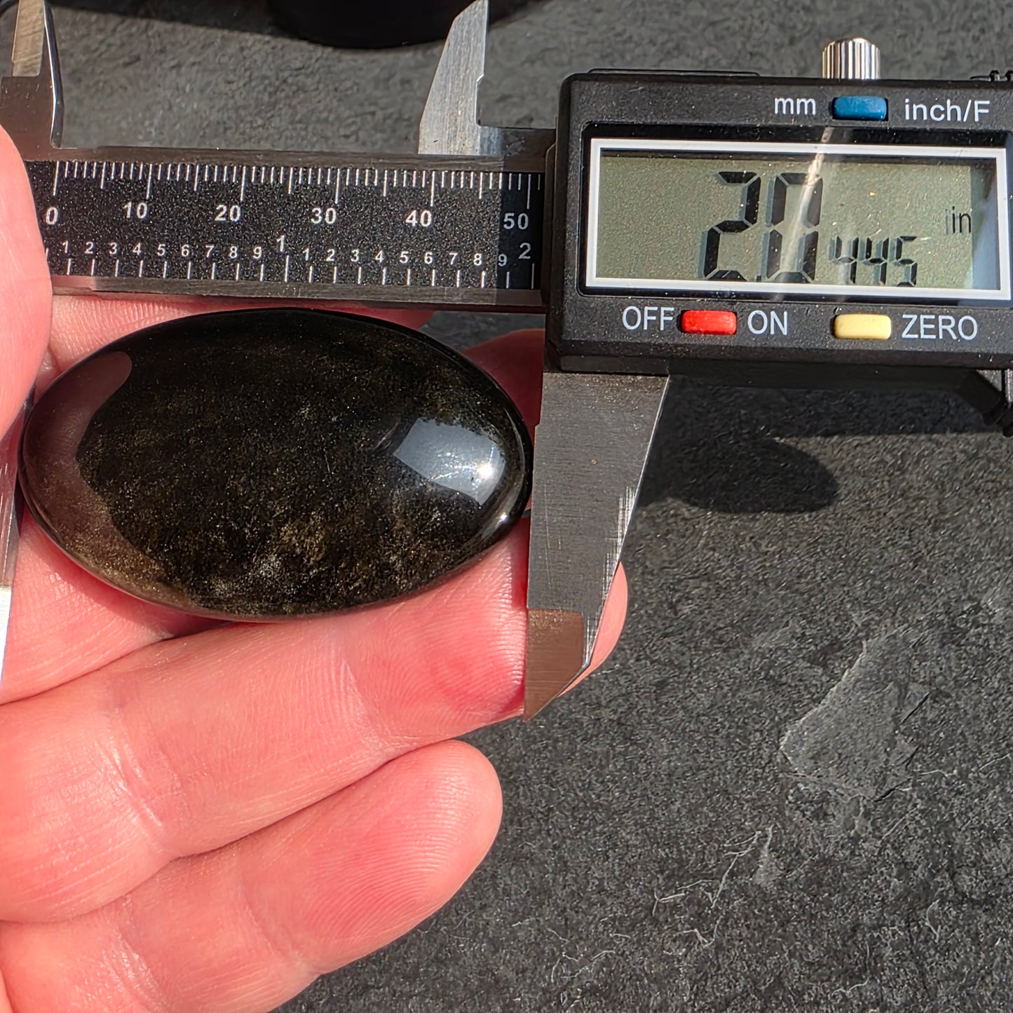 Gold Sheen Obsidian Palmstone | 1868