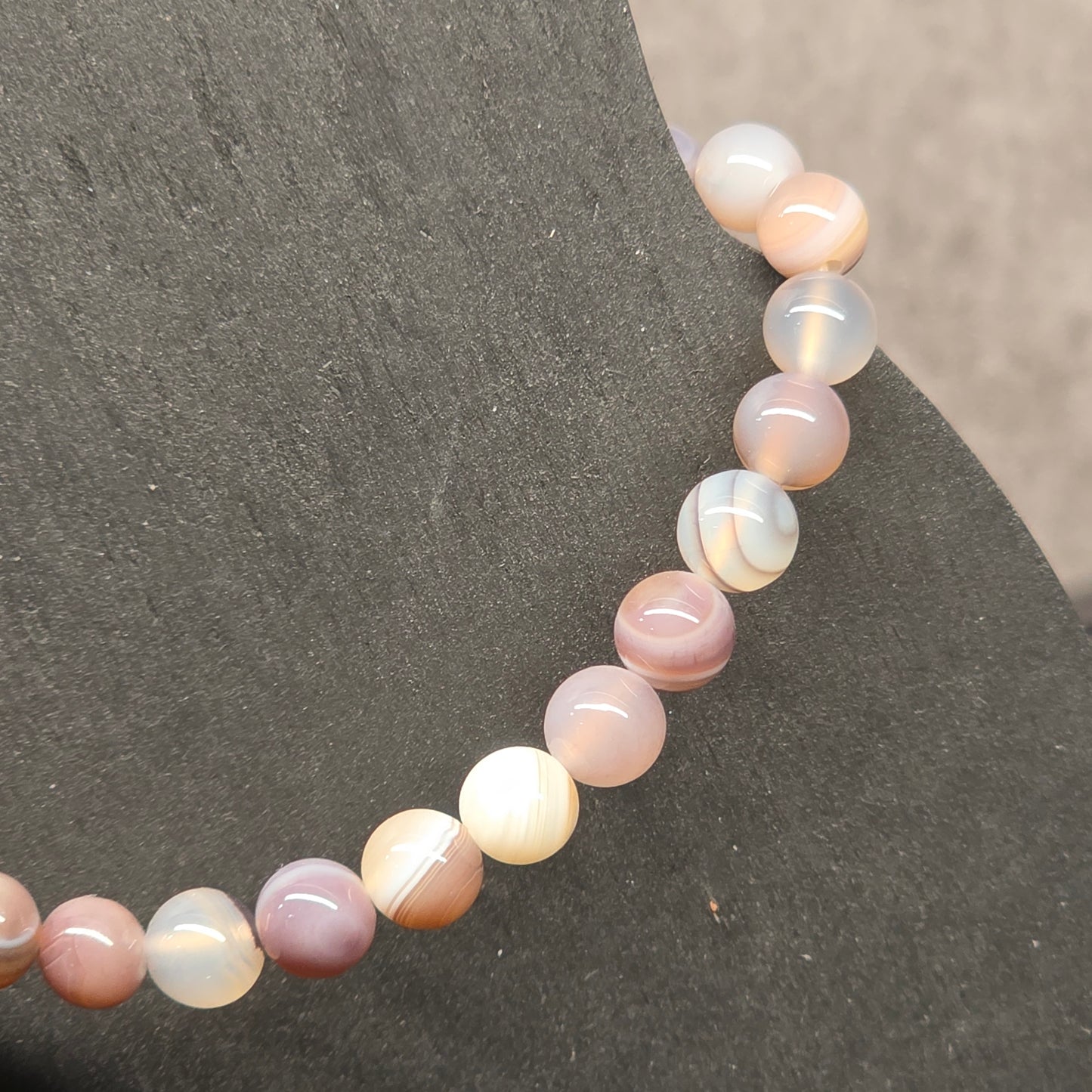 Botswana Agate Bead Bracelet 6.25"-16cm | 3049