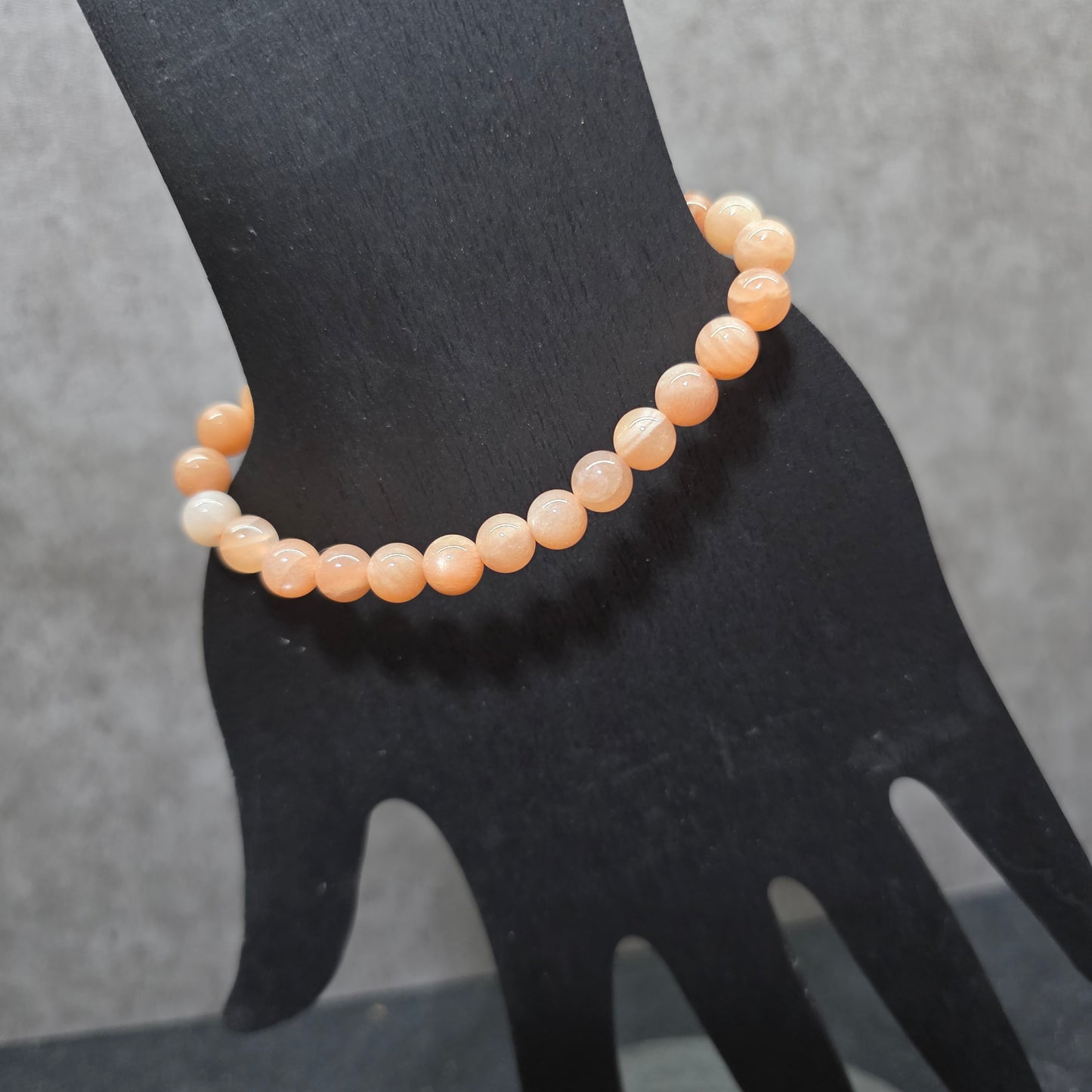 Peach Moonstone Bead Bracelet | 2300