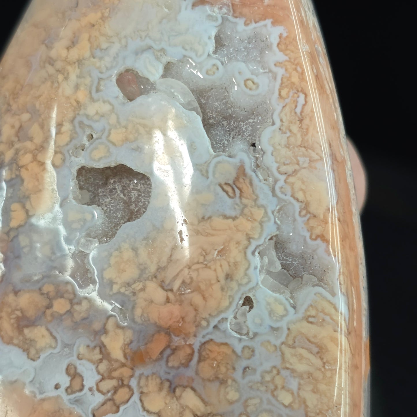 Cotton Candy Agate Flame Carving | 1895