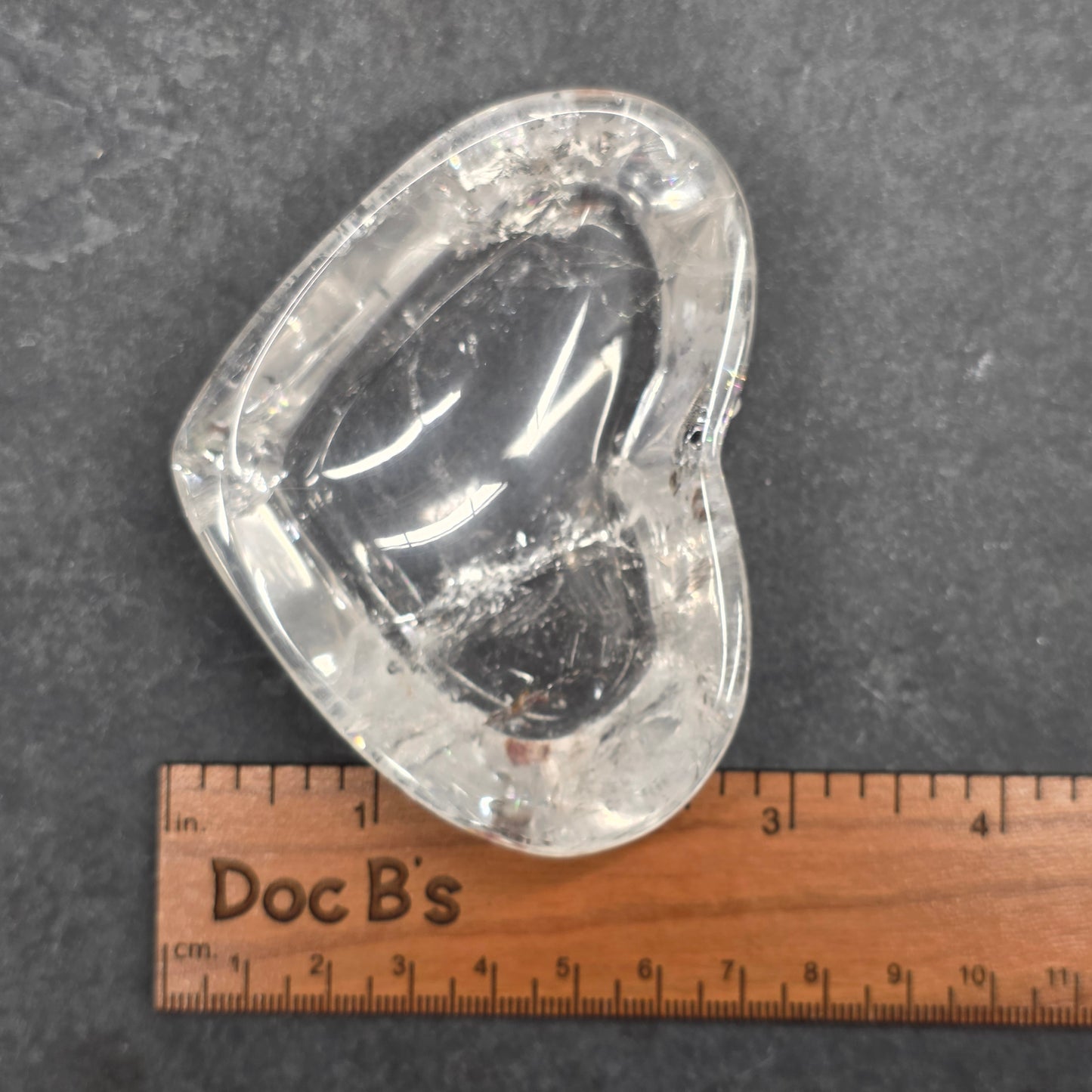 Clear Quartz Heart Bowl Carving | 1579