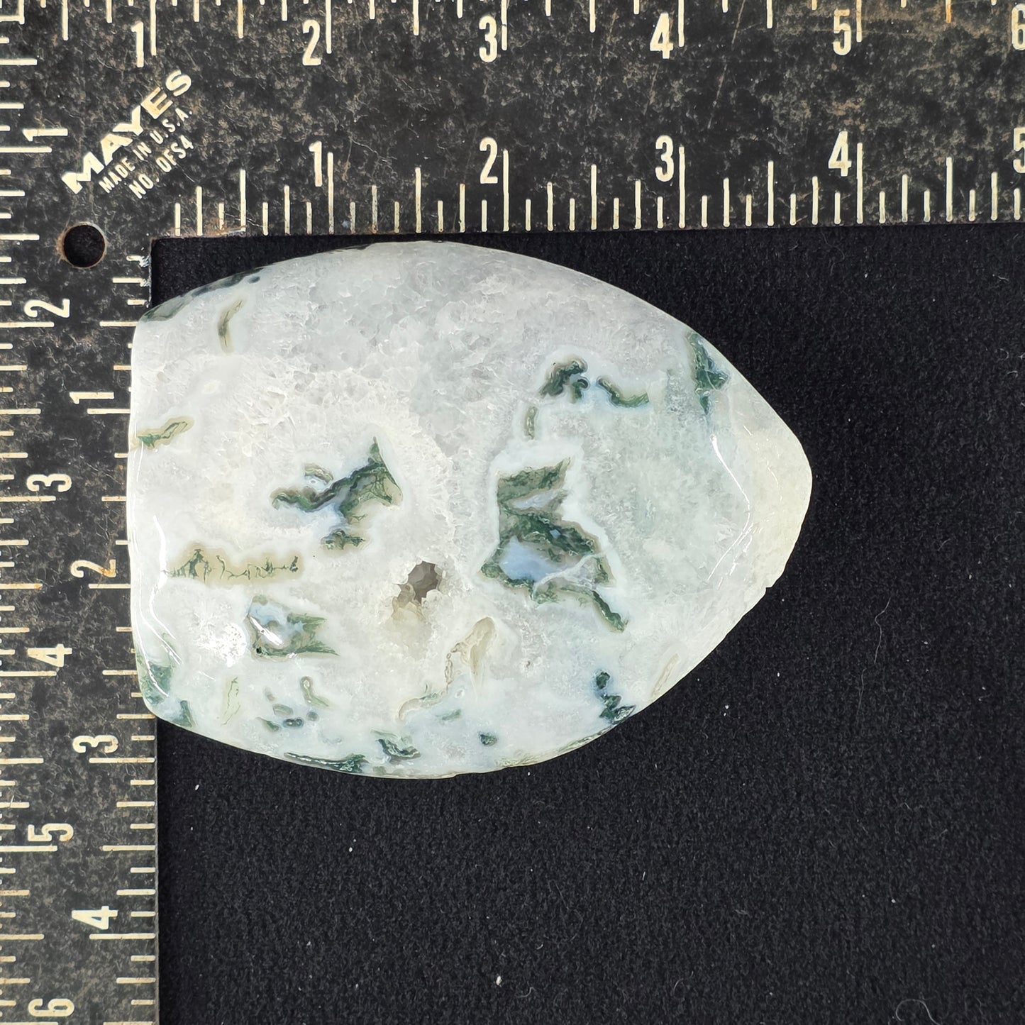 Moss Agate Flame Carving | 2116