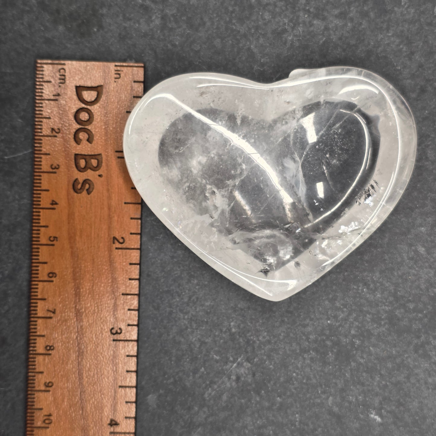 Clear Quartz Heart Bowl Carving | 1580