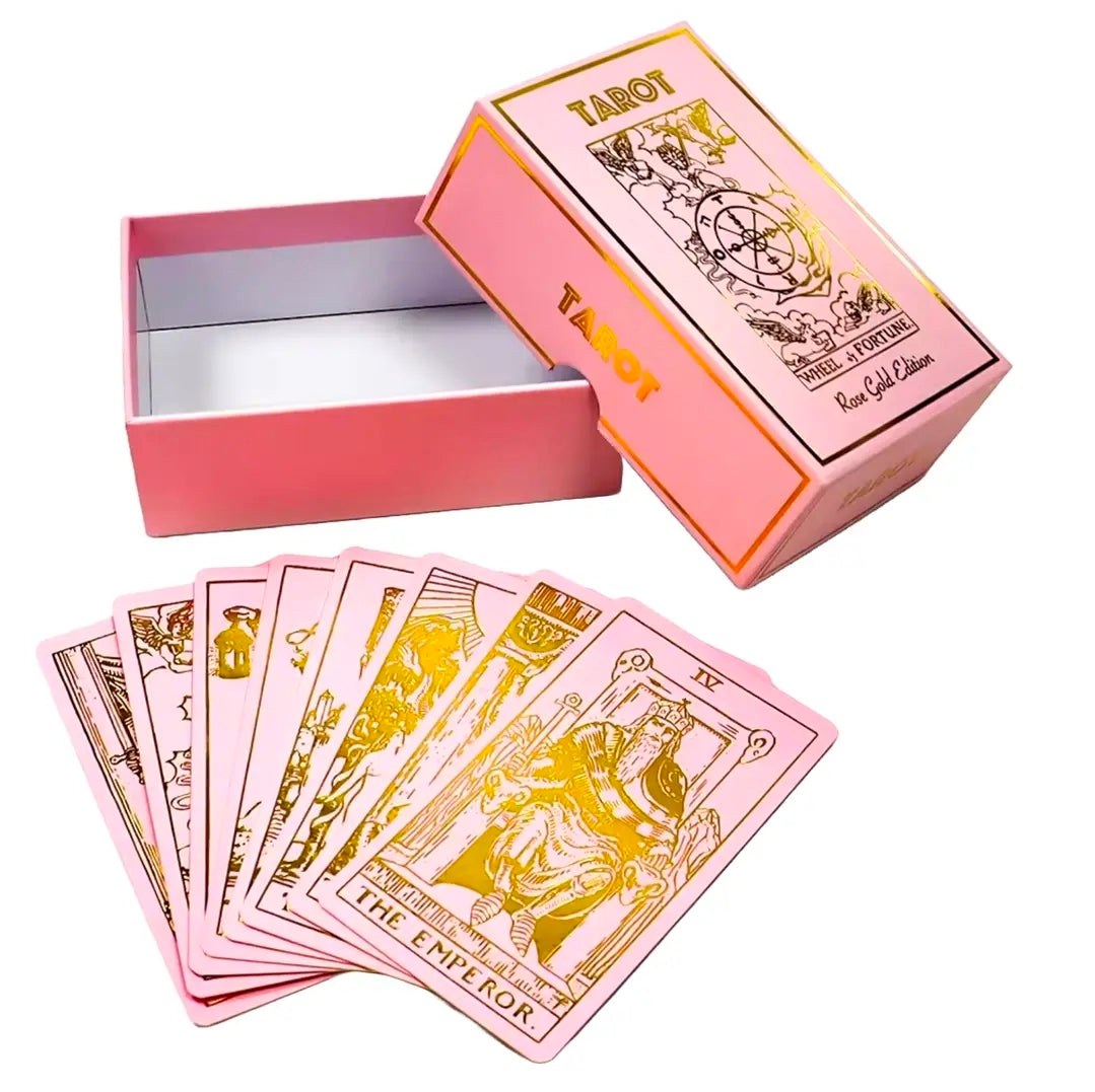 Rose Gold Tarot & Guide | Classic Tarot Design and Gold Foil (NEW-SEALED) | 3654