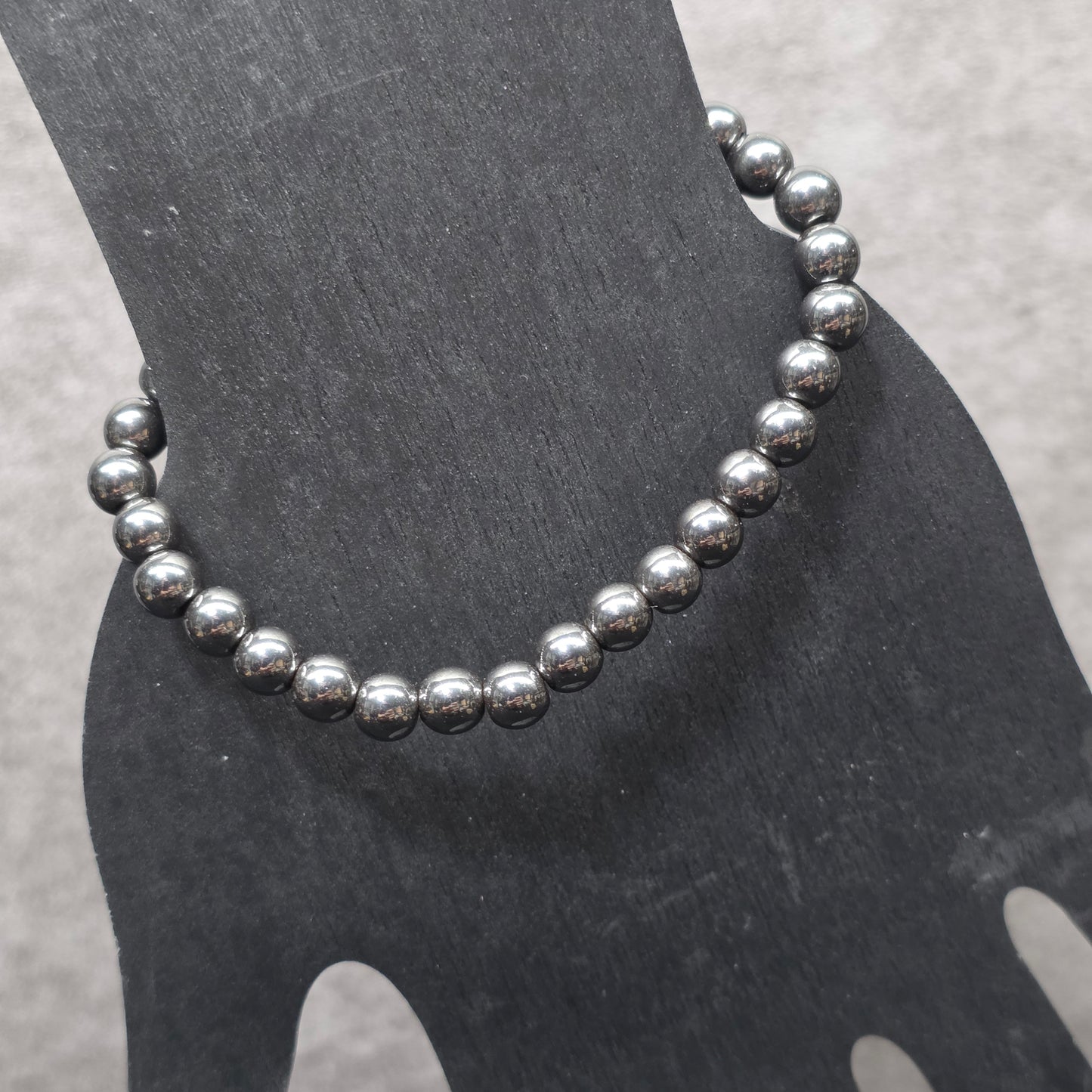 Hematite Bead Bracelet 6.5" / 16.5cm | 3344