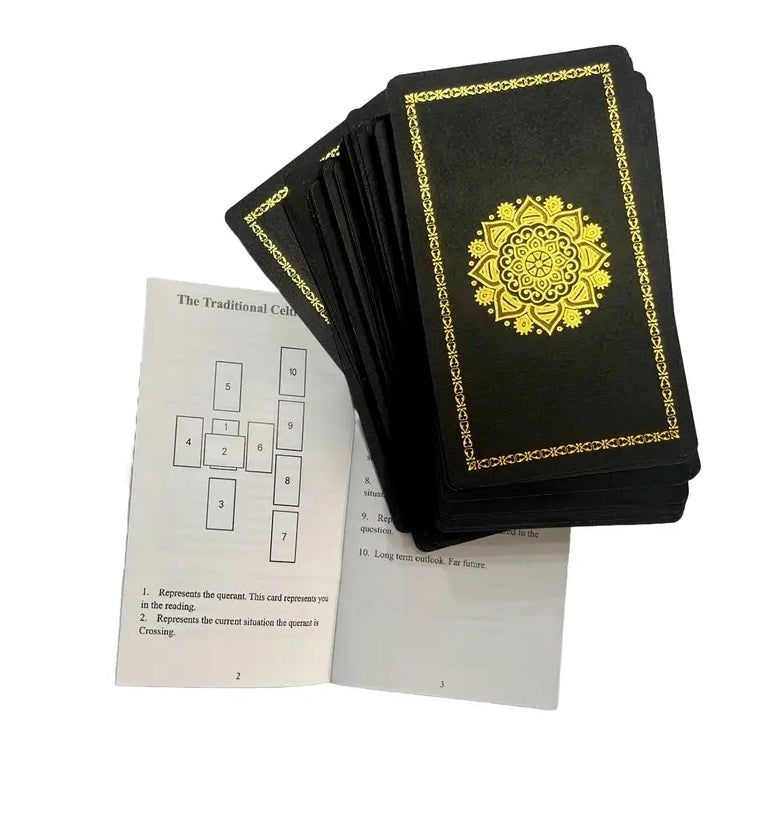 Gold Foil Tarot Deck | Premium Waterproof Pvc Cards & Guide (NEW-SEALED) | 3651