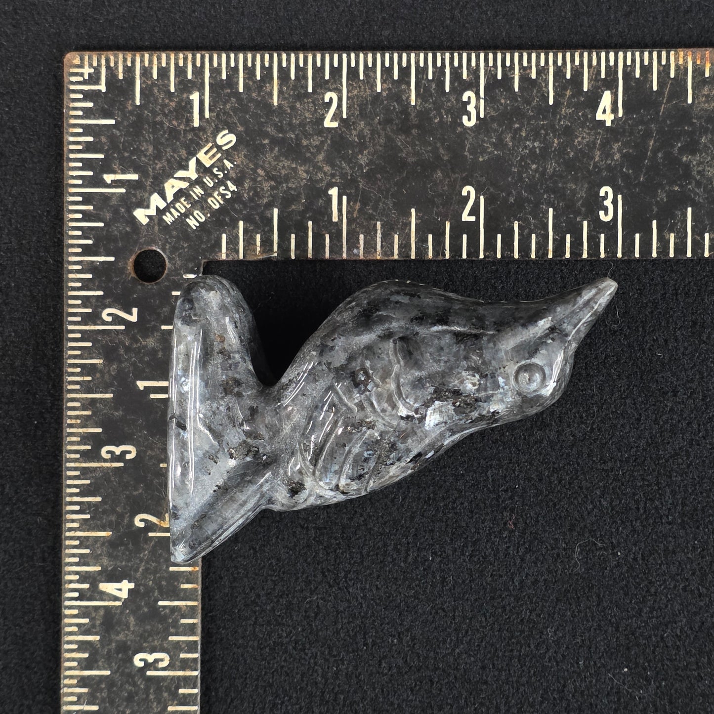 Larvikite Raven Carving | 1091