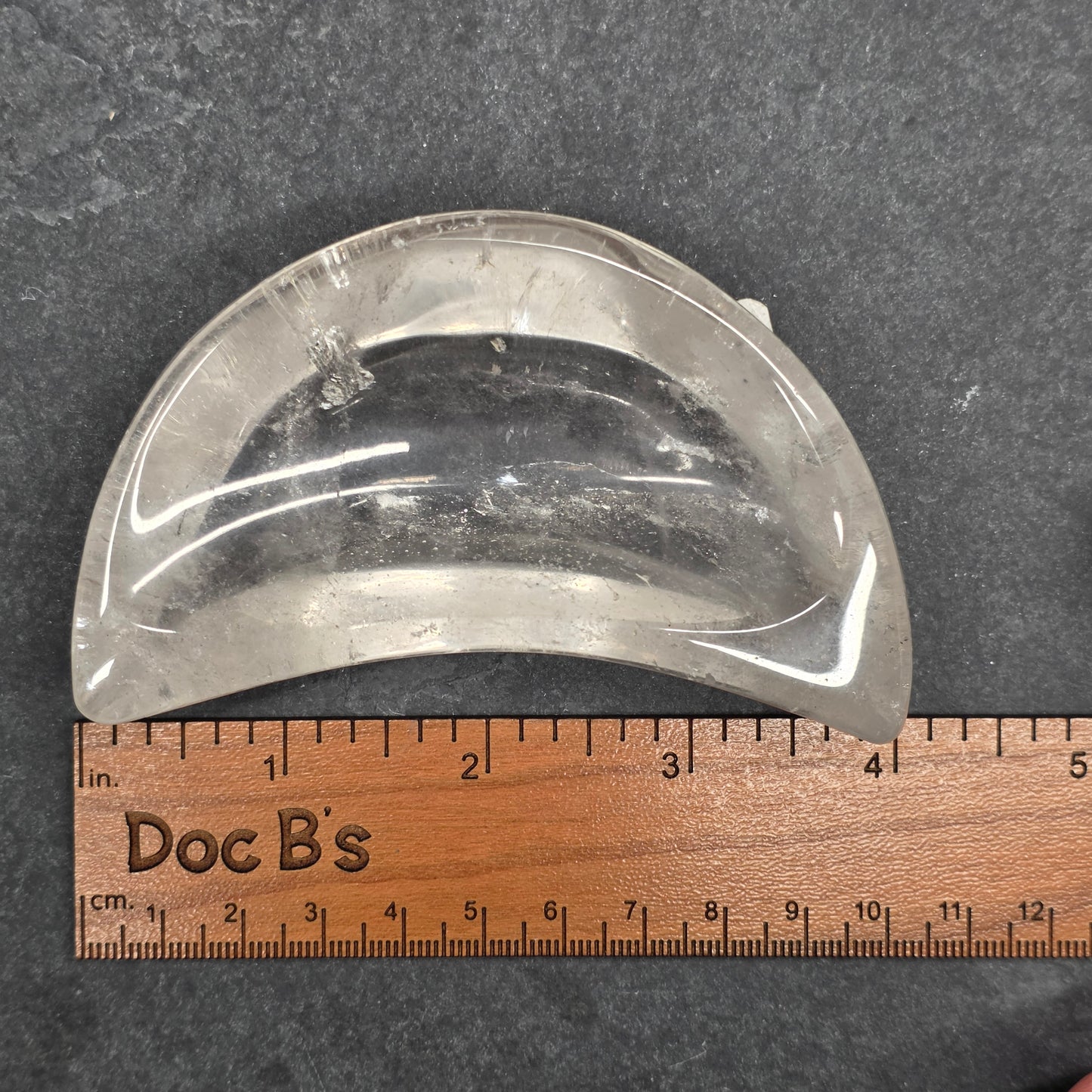 Clear Quartz Moon Bowl Carving | 1583