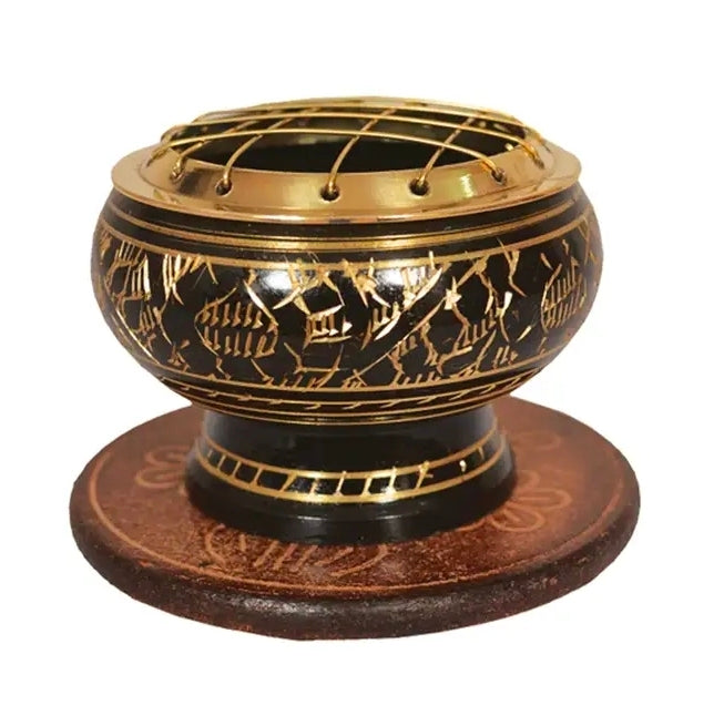 Brass Screen Burner w/ Coaster (2 X 3 in.) (NEW-SEALED) | 3197