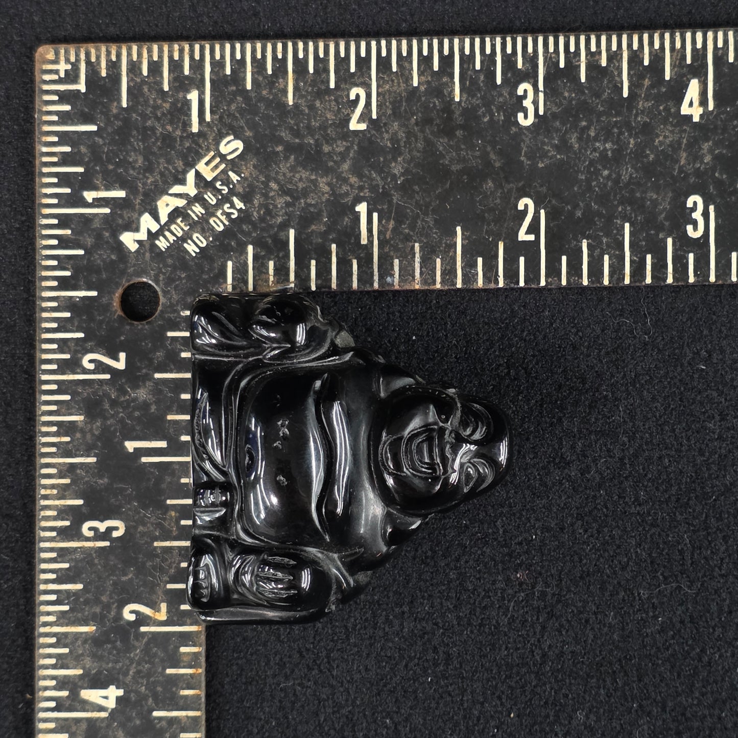 Black Obsidian Buddha Carving | 1073