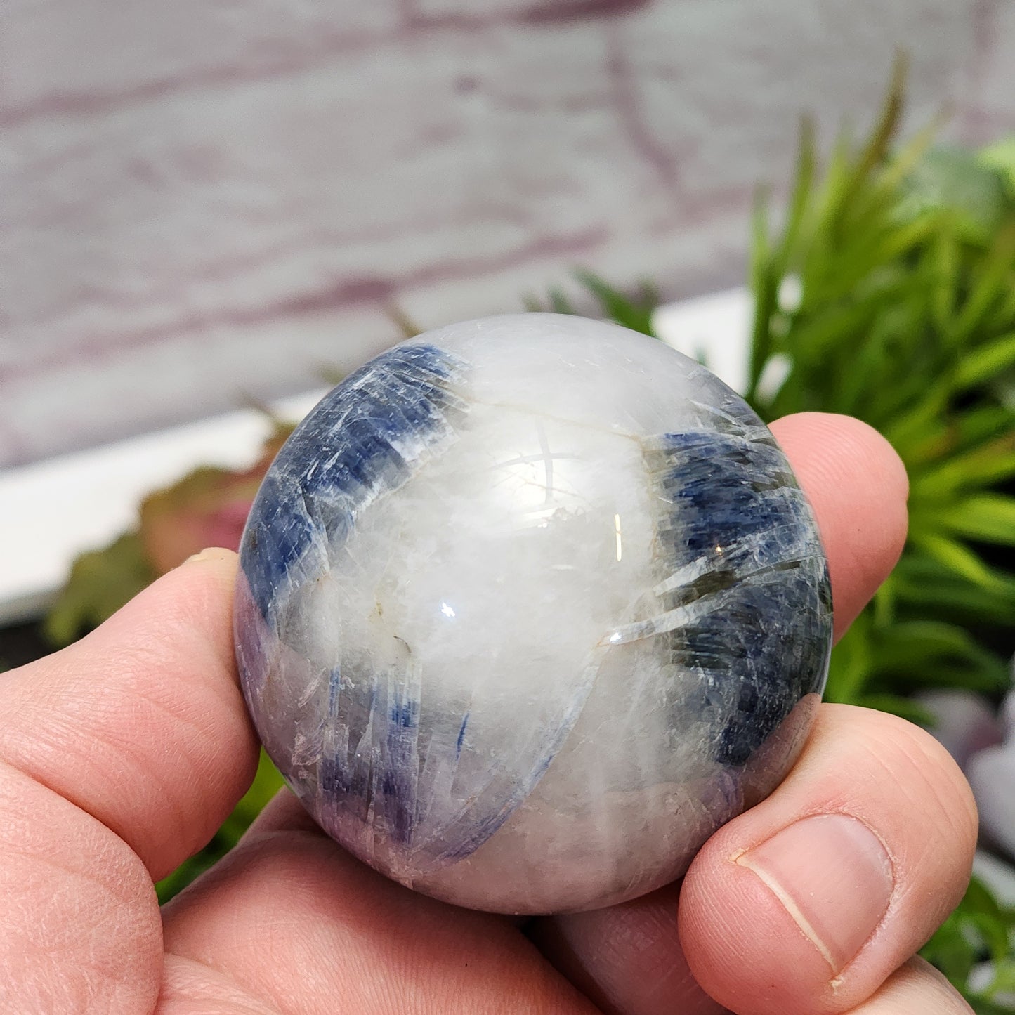 Blue Kyanite, Smoky Quartz, Clear Quartz Sphere | 2278