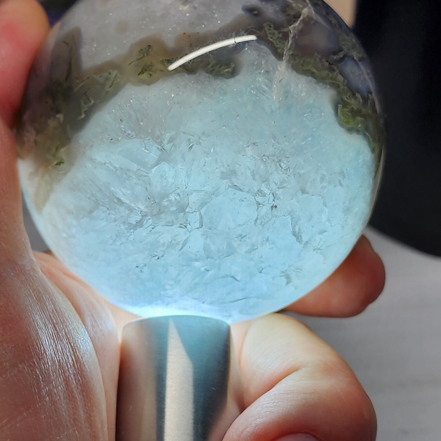 Moss Agate Sphere | 2230