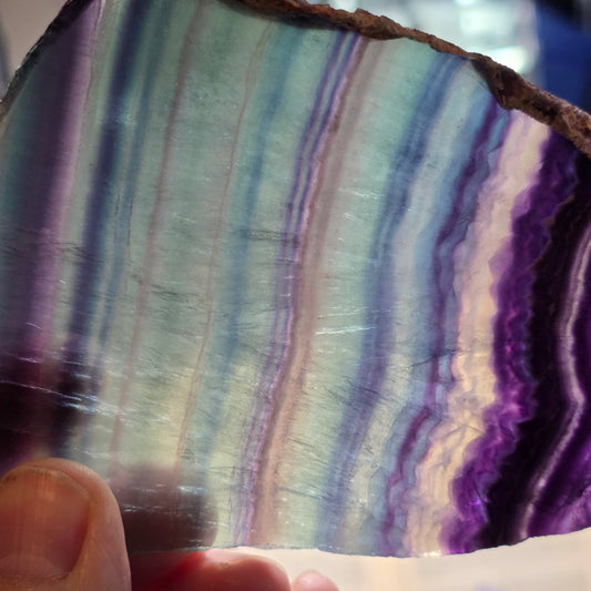 Natural Green and Purple Fluorite Slab | 1566