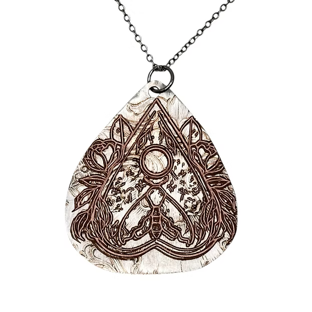 Death Moth Planchette Necklace (NEW-OPEN) | 3069