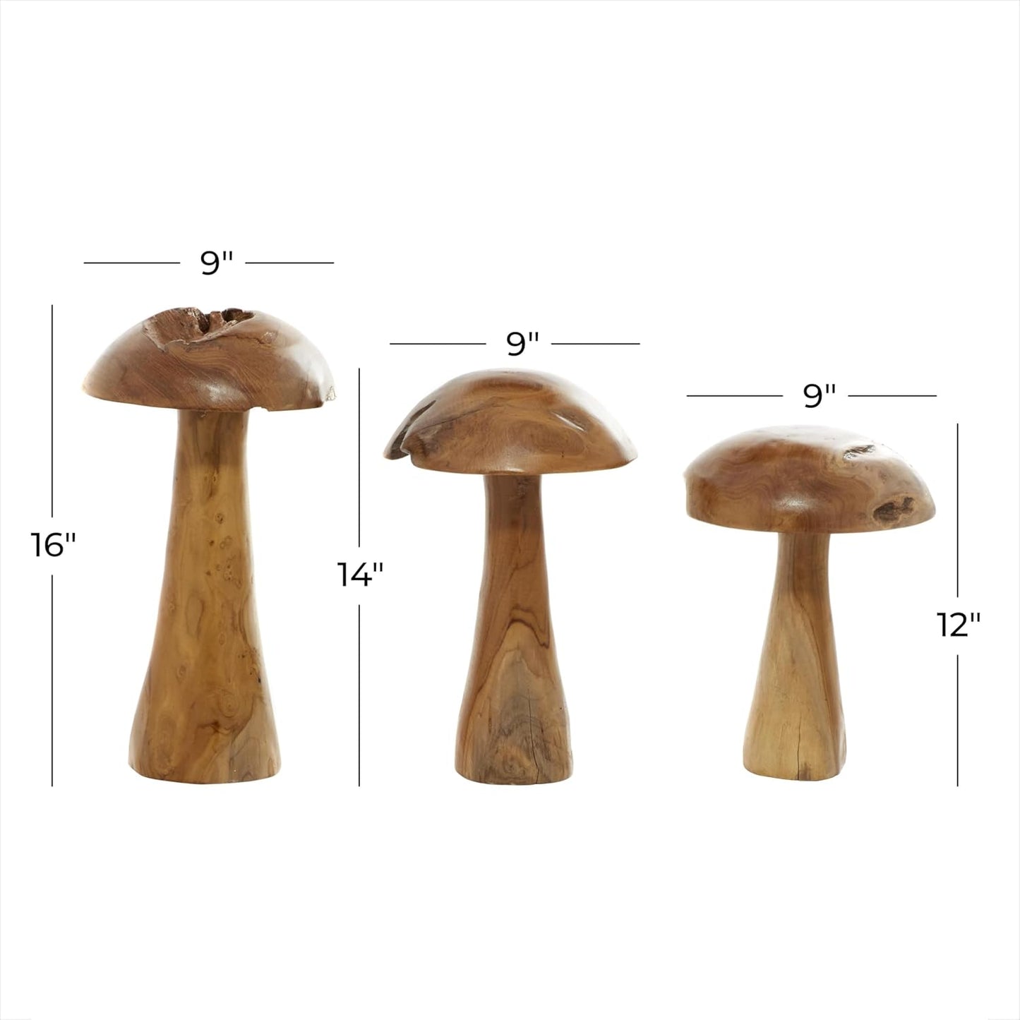 3-piece Teak Mushroom | 3033