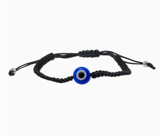Evil Eye Adjustable Bracelet Black (NEW-OPEN) | 3082