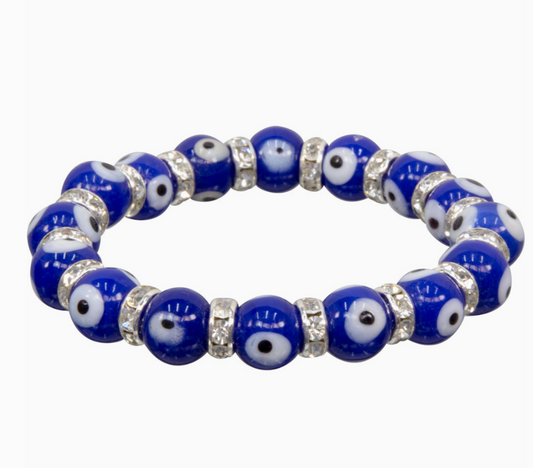 Evil Eye Glass Bead Protection Bracelet (NEW-OPEN) | 3085