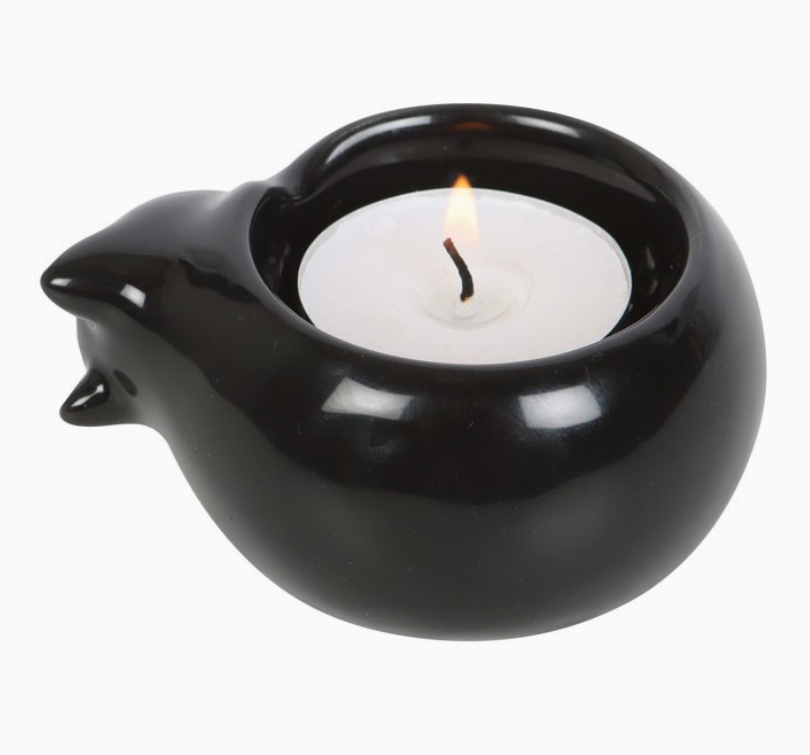 Black Cat Tealight Candle Holder | 3073