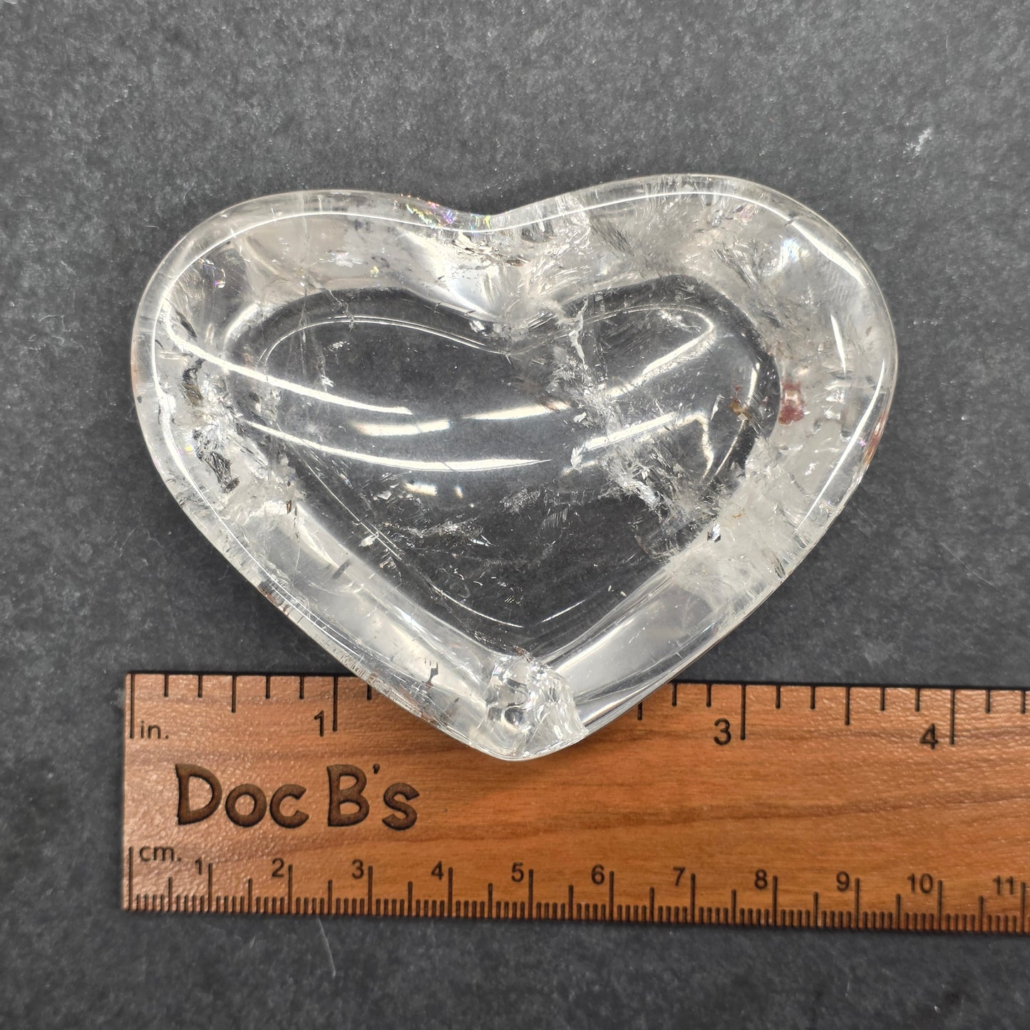 Clear Quartz Heart Bowl Carving | 1579