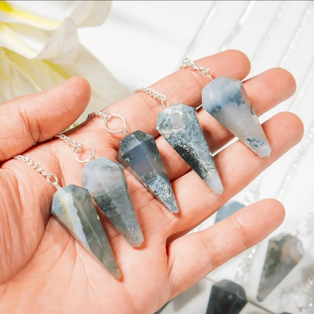 Moss Agate Pendulum (NEW-OPEN) | 3639