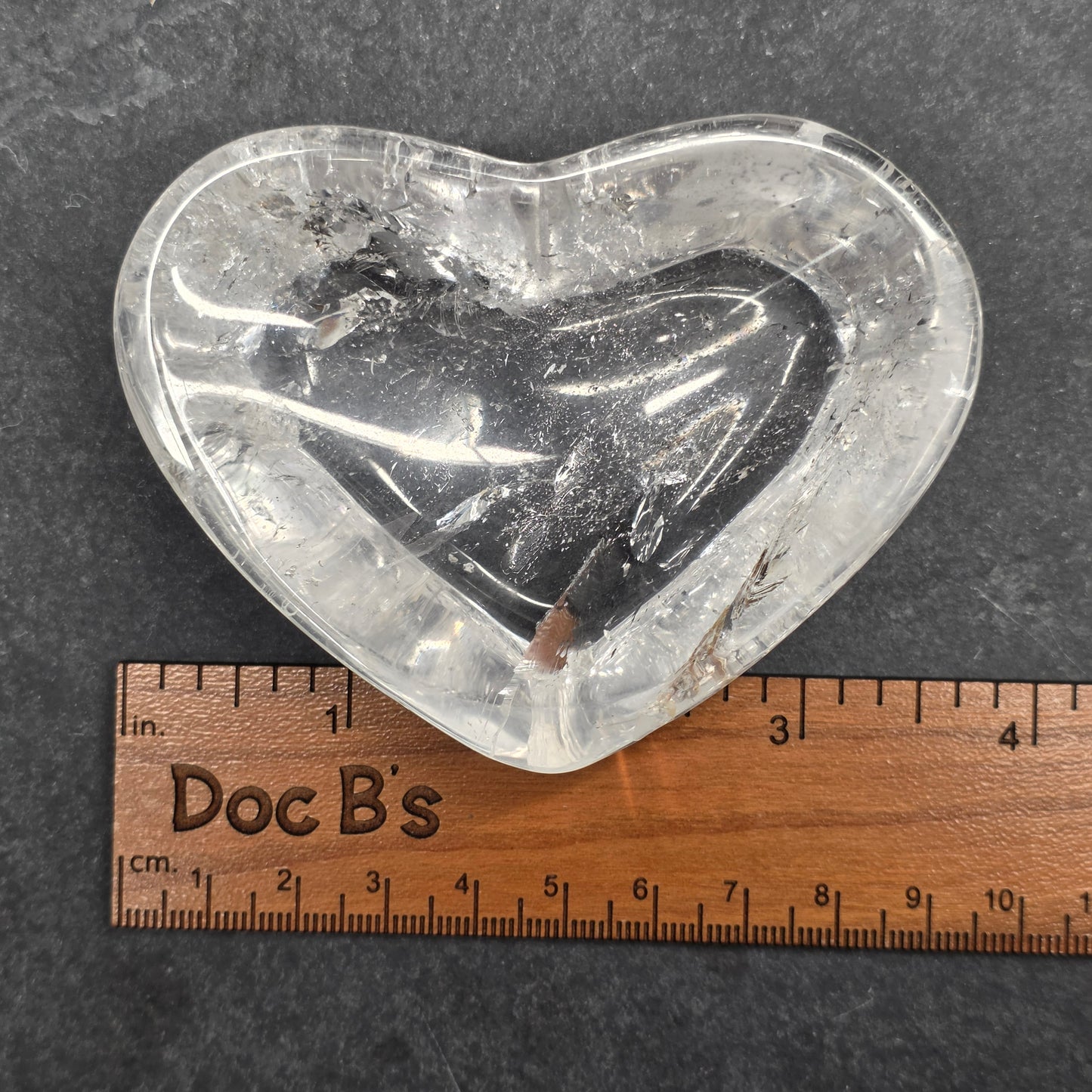 Clear Quartz Heart Bowl Carving | 1578
