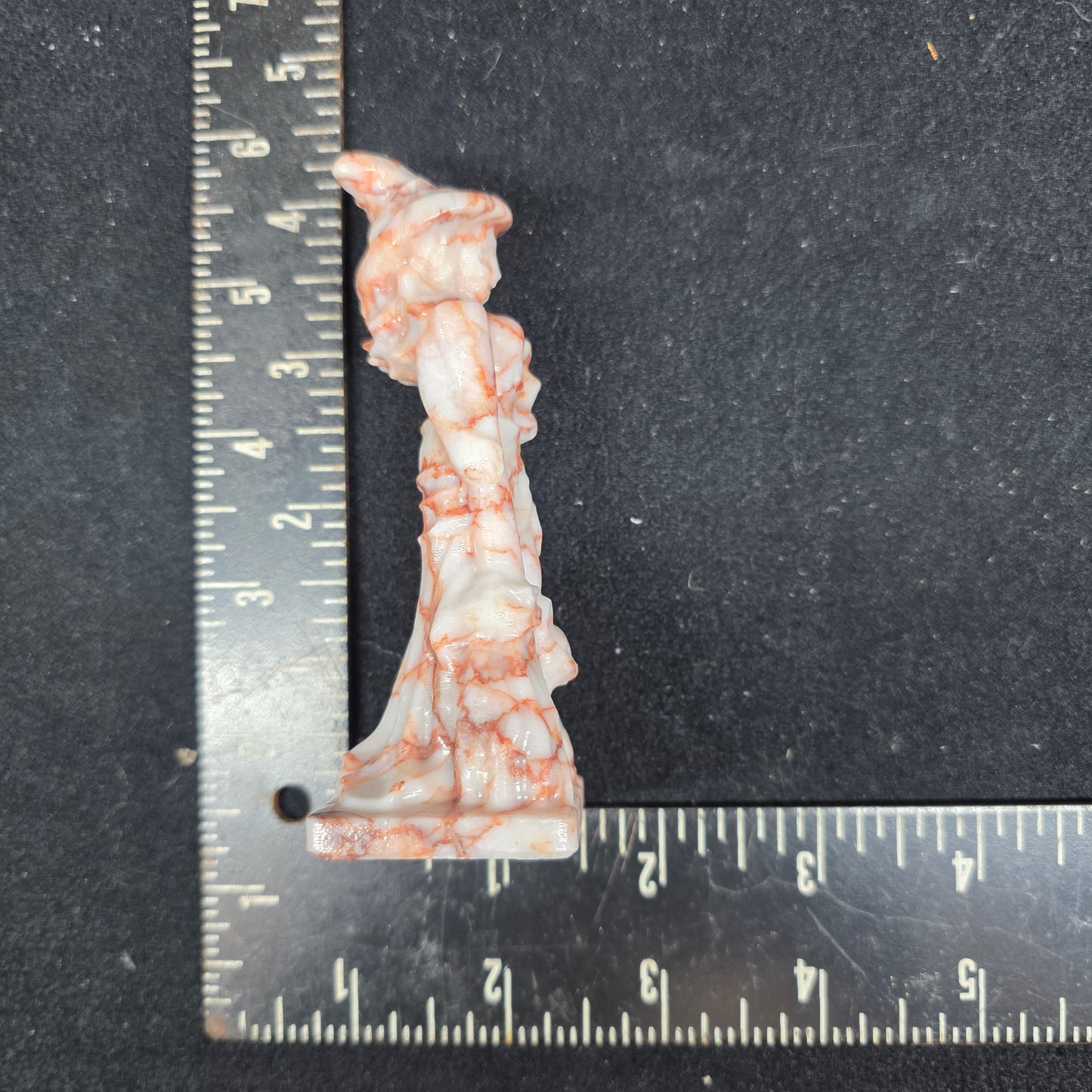 Red Vein Jasper Witch Carving | 3526