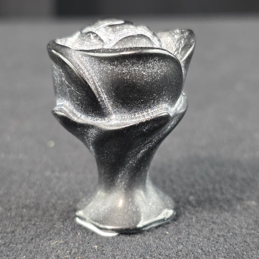 Black Obsidian Rose Carving | 1070