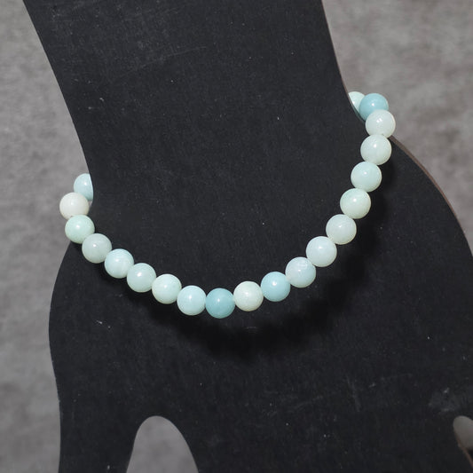 Blue Aragonite Bead Bracelet | 3321