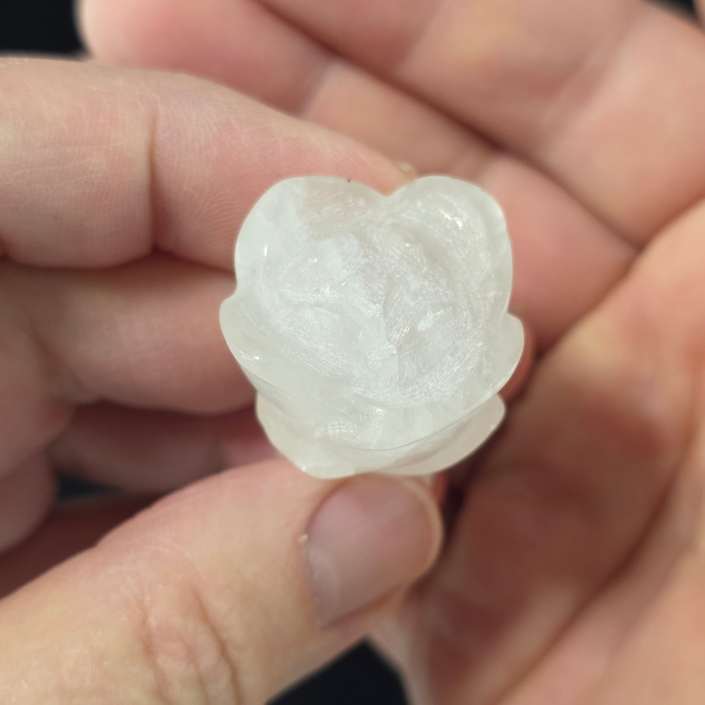Clear Quartz Rose Carving | 1071
