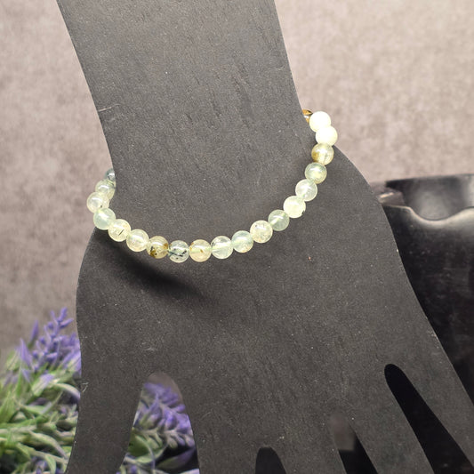 Prehnite Bead Bracelet 6.25"-16cm | 3052