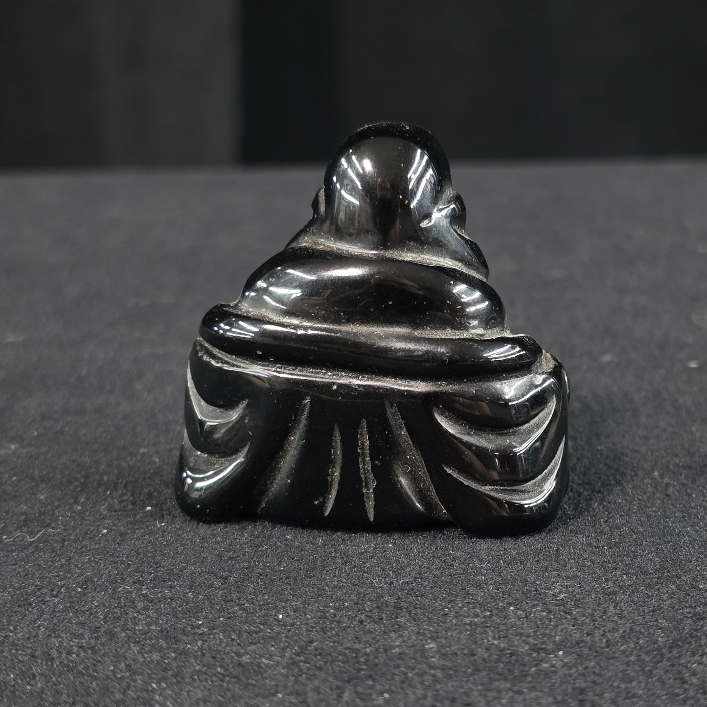 Black Obsidian Buddha Carving | 1073