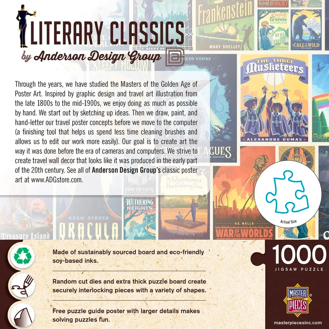 Vintage Posters - Literary Classics 1000 Piece Jigsaw Puzzle (NEW-SEALED) | 3267